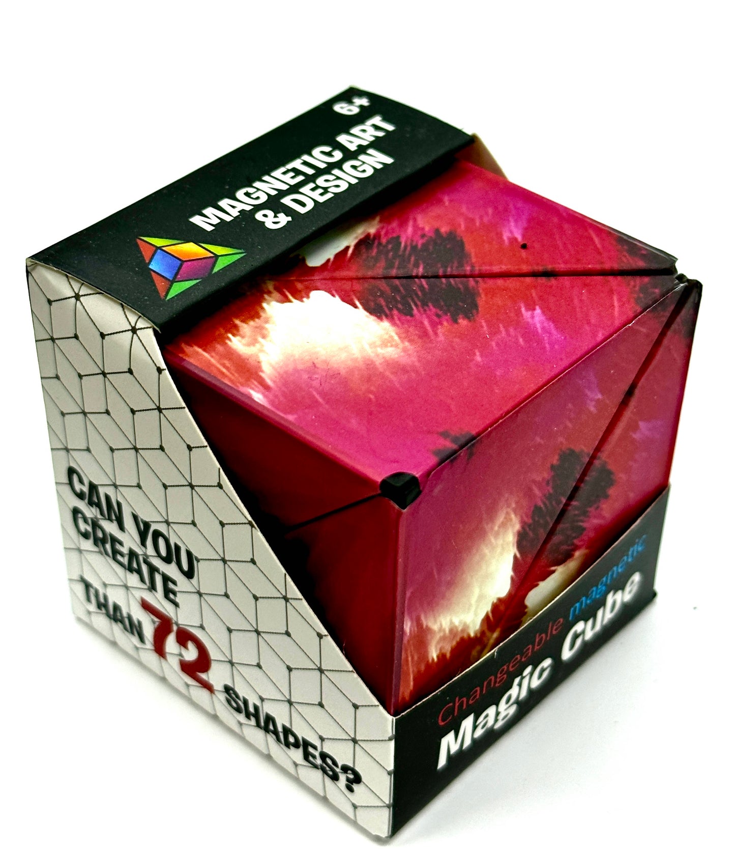 Shape Shifting Magic Cube Transforms Into Over 70 Shapes, Red Lava